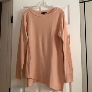 Catherine Malandrino peach/pink asymmetrical sweater.  Size XL